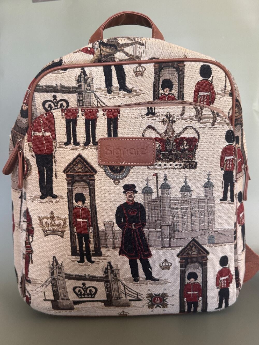 Signare London Landmark Tapestry Backpack Bag Purse Carryon London Bridge P01